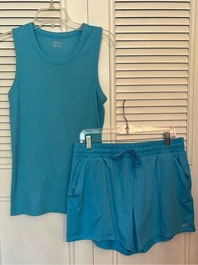 bcg Tank Top and Shorts Set Cerulean Blue Sz L/XL